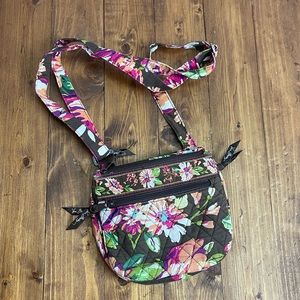 Vera Bradley English Rose Pattern little flap crossbody purse